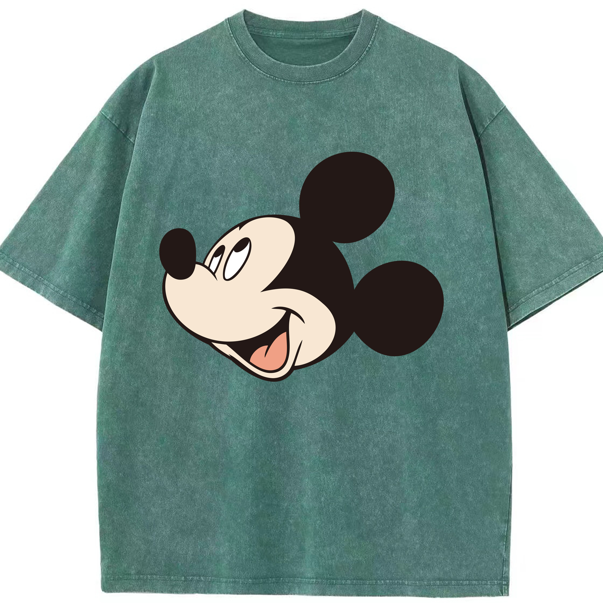 （画像用） ミッキーマウス Mickey Mouse 綿100% ヴィンテージ風 半袖Tシャツ（フロントプリント）